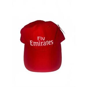 Fly Emirates Airlines Arsenal Soccer Baseball Cap Red Adjustable Microfiber Hat